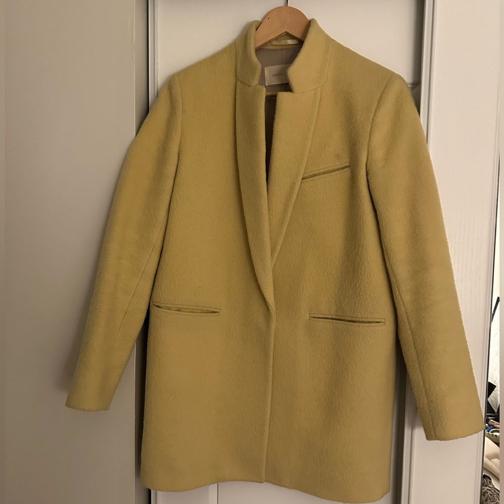 Mauro Grifono Yellow Wool/Alpaca Coat - Vintage